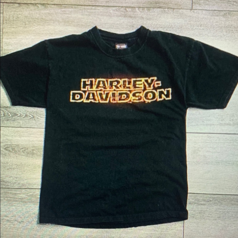 Harley-Davidson Black Tee with Orange Logo